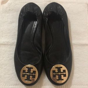 ✨TORY BURCH BLACK FLATS✨ (WORN FEW TIMES)